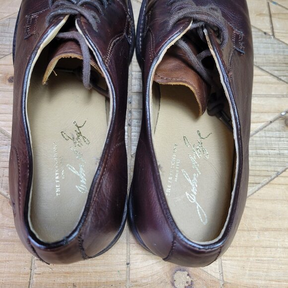 Frye John Frye - James - Men\'s 10.5 D Brown Plain Toe Lace Up Oxford Dress Shoes main image 4
